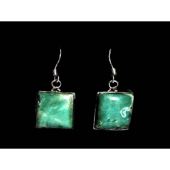 Indian silver jewellery - Indian Turquoise Earrings,Indian Earrings